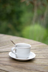 cup of coffee on the table