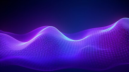 Abstract Purple Blue Wave Grid Pattern Design