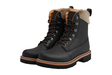 Bots for winter isolated on white, png