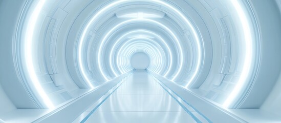 Obraz premium Futuristic Tunnel with Glowing Lights