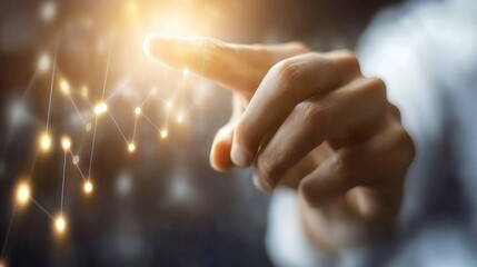 Leader Pointing to Projected Growth Chart