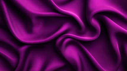 Obraz premium Vibrant purple satin fabric with flowing texture, perfect for backgrounds, fashion, and elegant design projects.