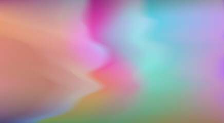 Soft and dreamy abstract illustration with pastel hues of pink, peach, blue, and green blending seamlessly. The fluid, wavy gradients create a calming and ethereal visual appeal.