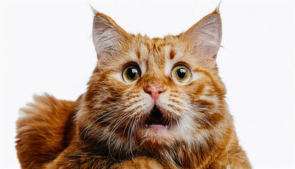 a high-definition picture of a cat who is angry and surprised