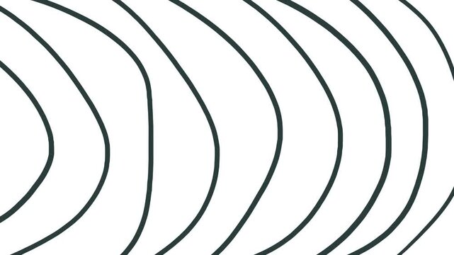 The line arcs rotate during the animation, creating a time loop.
