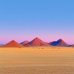 Sunset over Damaraland: Scenic Rocky Mountain View in Namibia, Africa