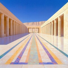 Fototapeta premium Hatshepsut's Mortuary Temple: A Majestic View Near Luxor, Egypt