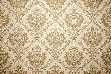 Damask seamless wallpaper background, luxurious fabric texture, refined design, ornate decorations, sophisticated atmosphere, vintage aesthetic
