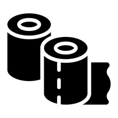 Toilet paper solid icon