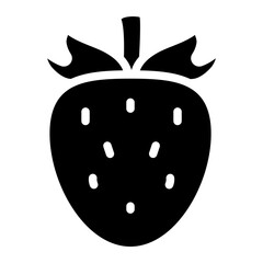 Strawberry solid icon