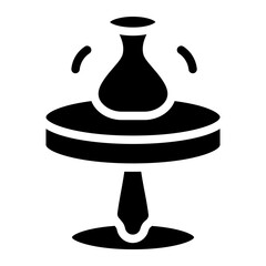 Potter wheels solid icon