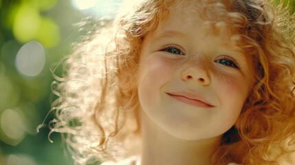 Fototapeta premium Radiant Child's Joyful Portrait