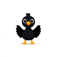 Cute Thanksgiving Turkey Cartoon Mascot Illustration Isolated on White Background