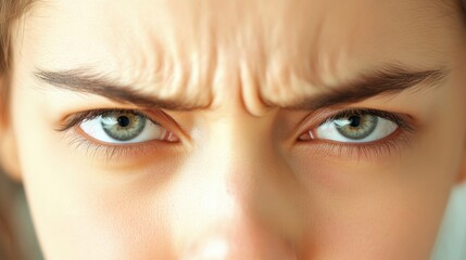 Obraz premium Close-up of a Frowning Face