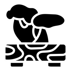 Bonsai pot solid icon