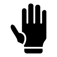 Safety gloves solid icon