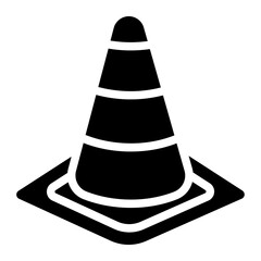 Safety cones solid icon