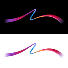 set of ribbons colorful 