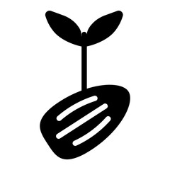 Sunflower shoots solid icon