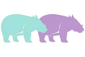 Obraz premium rhino cartoon page