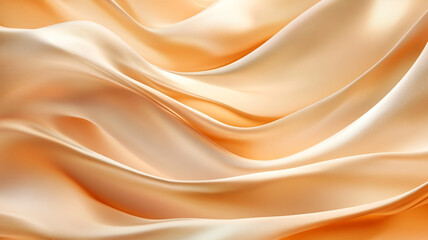 Obraz premium Soft satin fabric in warm shades flowing gracefully under gentle light during midday