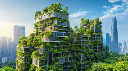 Fototapeta premium modern sustainable architecture backgrounds design