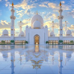 Majestic Sheikh Zayed Grand Mosque in Abu Dhabi, UAE