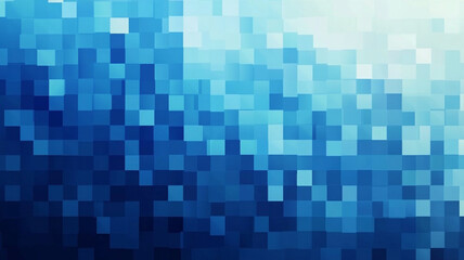 Abstract blue pixelated background depicting depth and movement in a digital style