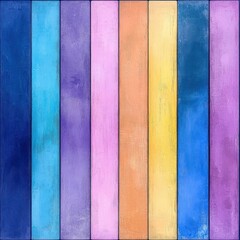 Colorful Rainbow Painted Wood Planks: Perfect Summer or LGBTQ Pride Background
