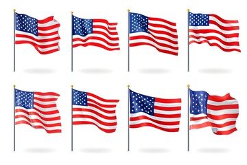 Fototapeta premium 4th of July, Independence day - greeting design with USA patriotic colors firework burst rays. july, freedom, red, flag, patriotism, illustration, day, blue, design, background, event, poster,