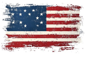 4th of July, Independence day - greeting design with USA patriotic colors firework burst rays. july, freedom, red, flag, patriotism, illustration, day, blue, design, background, event, poster,