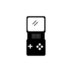 Handheld game console icon, vector flat black simple illustration for web and app..eps