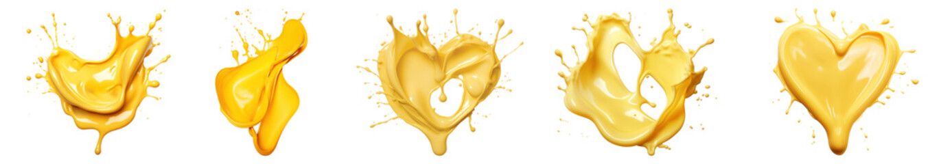 Splash png cut out element set