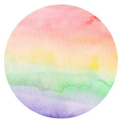 Watercolor hand painted circles texture. Watercolour circle elements for design.