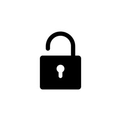 Open lock simple icon vector, simple trendy style illustration for web and app..eps