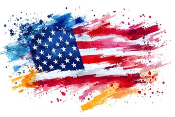 july, freedom, red, flag, patriotism, illustration, day, blue, design, background, event, poster, vector, anniversary, star, holiday, symbol, america, american, fourth, independence, national, sign, f