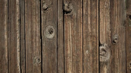Naklejka premium Weathered wood fence with knots.
