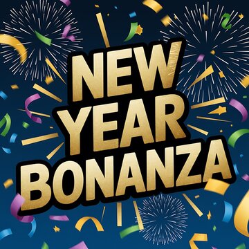 New Year Bonanza Celebration Fireworks Confetti