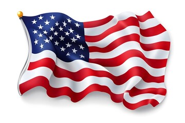 Fototapeta premium july, freedom, red, flag, patriotism, illustration, day, blue, design, background, event, poster, vector, anniversary, star, holiday, symbol, america, american, fourth, independence, national, sign, f