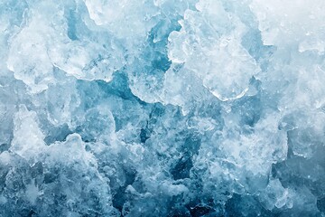 Obraz premium Close-up of Ice Texture with Shades of Blue and White