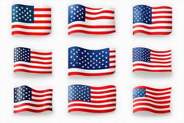 Obraz premium july, freedom, red, flag, patriotism, illustration, day, blue, design, background, event, poster, vector, anniversary, star, holiday, symbol, america, american, fourth, independence, national, sign, f