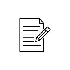 Contact form line icon. simple Write, edit outline vector illustration for web and app..eps