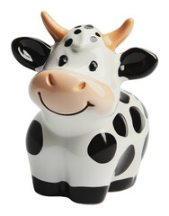 Naklejka premium PNG Happy ceramic cow figurine on a simple surface