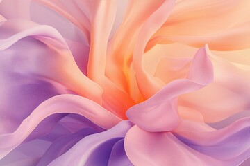 Fototapeta premium Delicate Floral Abstract: Swirls of Soft Pastel Colors
