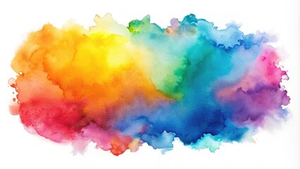 Fototapeta premium Watercolor abstract stain on white background, watercolor, abstract, stain, white, background, artistic, painting, texture