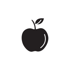 Apple vector icon simple flat black trendy style illustration for web and app..eps