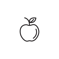 Apple line icon, outline, vector simple flat trendy style illustration for web and app..eps