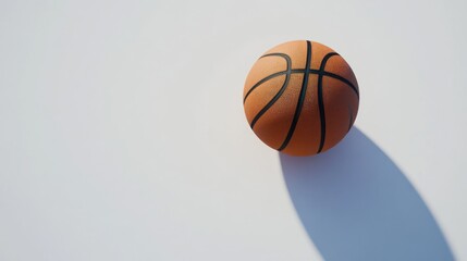 Basketball on White Background