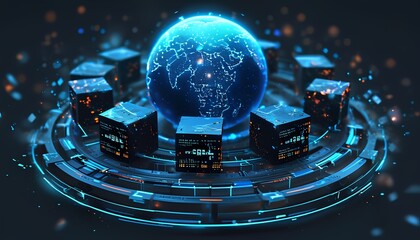 Global Blockchain Network Visualization with Hash Blocks