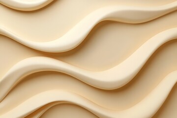 Abstract background with smooth, flowing, wavy lines in warm cream color.